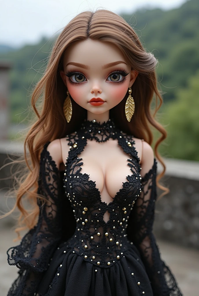 Redhead beautiful smiling vampire