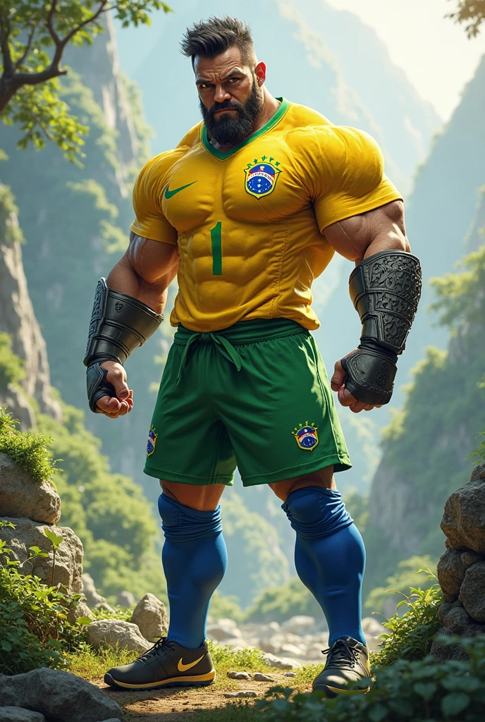 personaje de pixar con color de piel morena claro con musculo pero gordito con pelo colocho 