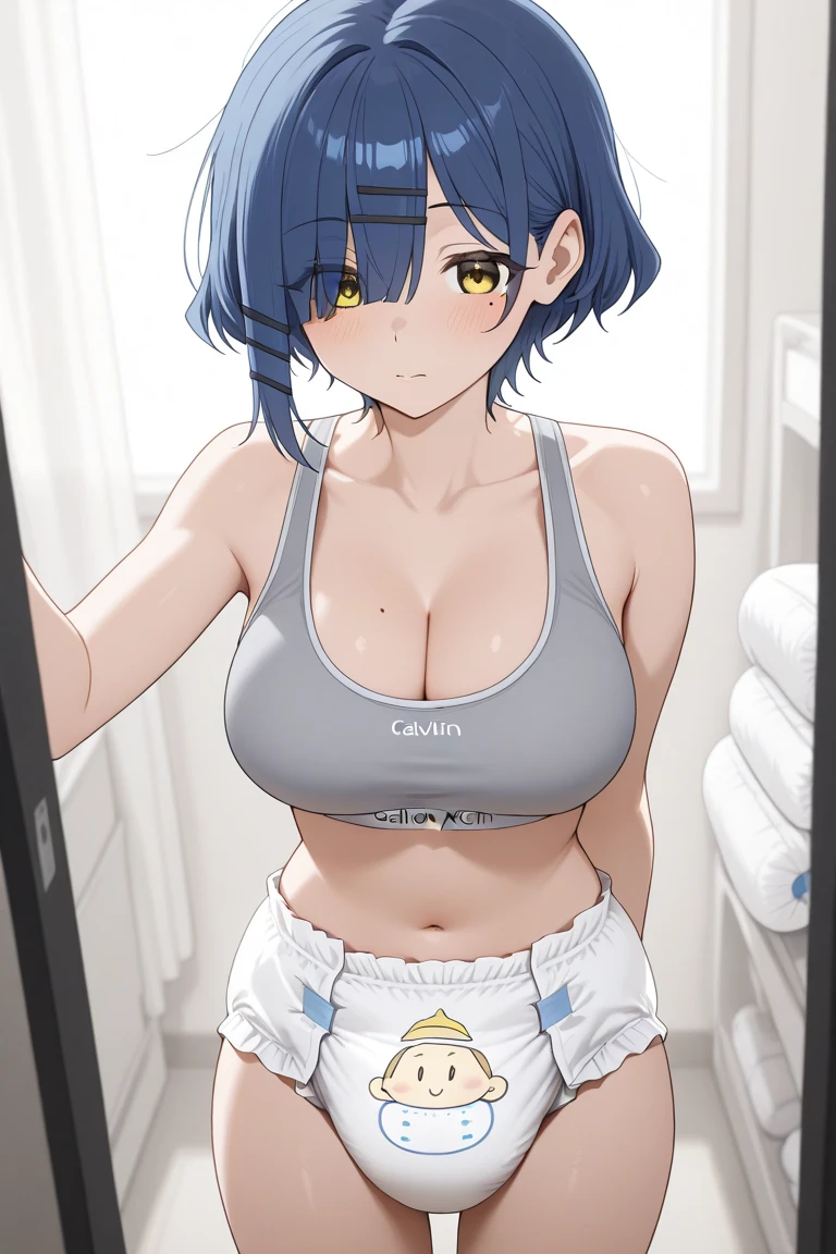 1 sexy girl, posing for a magazine, magazine cover, full body, bikini, (Loli), peni Parker, beautiful, 14 years, ((micro bikini)), good anatomy, masterpiece, hands back
