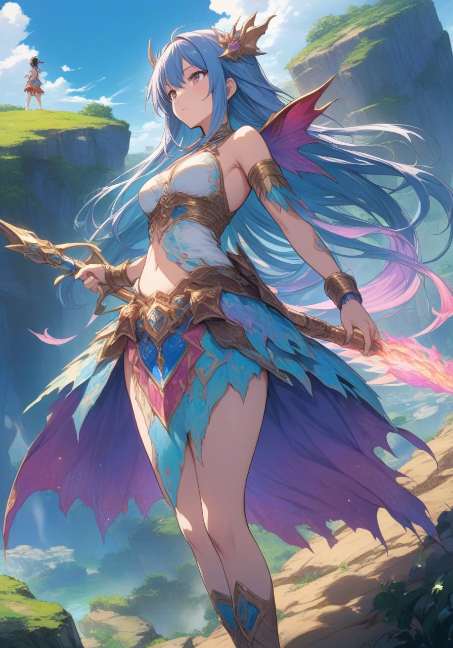 (masterpiece, best quality, high quality), RAW photo, (good body, good proportion, good anatomy, good fingers, good hands), detailed skin, detailed face, blue skin:1.2, Neytiri, avatar \(movie\), bracelet, yellow eyes:1.4, jewelry, forest, jungle, clouds, fog, floating island, depth of field photo of (sks woman:1), Billie Eilish, (18 year old), small breasts, nude, with bow in hand, full body in view, (small boobs), ultra skinny, athletic, muscular, pubic hair, exposed vagina, light smile, underboob strap, headstrap, skinny hips, mad baring teeth,