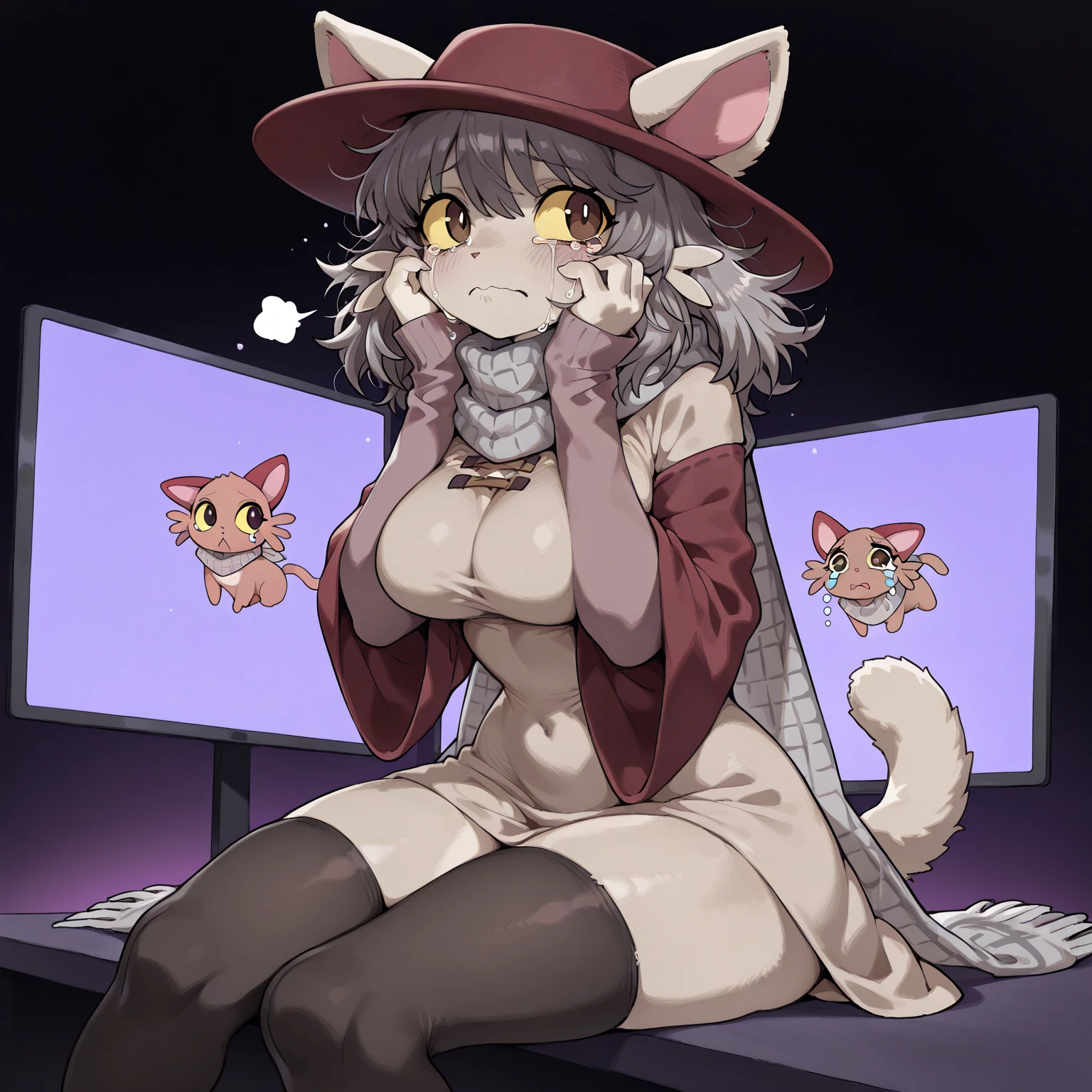 (Super real), (illustration), (High resolution), (8k), (Very detailed), (Best illustration), (beautiful and delicate eyes), (best quality), (super detailed), (masterpiece), (wallpaper), (Detailed face), alone, (dynamic poses), a girl, white curly hair on bed, Lose clothes, Japanese, iris colored eyes, (((Very thin,)), medium breasts, long legs, The best way to ride your legs, (No), (No) , High, sublimation