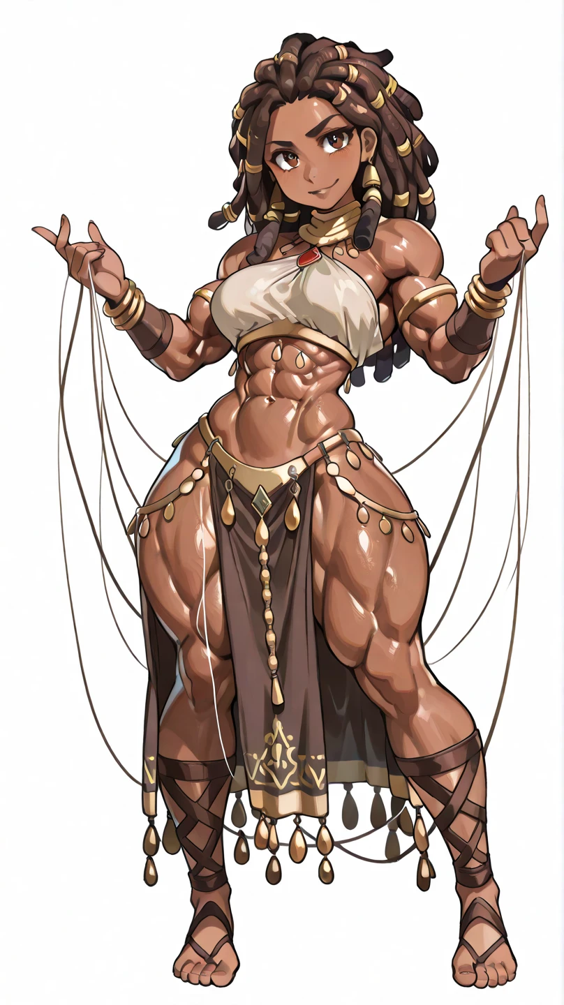 (Masterpiece, best quality, intricate details, 1sologirl) iron collar, arms behind back, iron cuffs, shackles, bound ((standing by wooden pole:1.2)) ((female Black Dark skin Gyaru)) show entire body frontal position, feet in view, realistic, gorgeous 16y.o. darkest skinned mixed race female, black African, barefoot no shoes, looking to viewer straight symmetrical, solo girl looking to the camera, cow bell choker leather collar choker neck bell, metal sandals, black and white bikini (cow pattern) black thigh highs