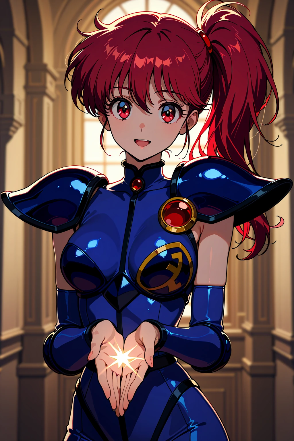 <lora:Juri:0.8>,JURI, 1girl, solo, red hair, headband, gloves, pointing, blue eyes, nail polish, fingerless gloves, jewelry, earrings, red nails, huge_breasts,  pointing at viewer, armor, cleavage, galaxy, nsfw, nipples,
 masterpiece, high quality, very_high_resolution, large_filesize, full color,