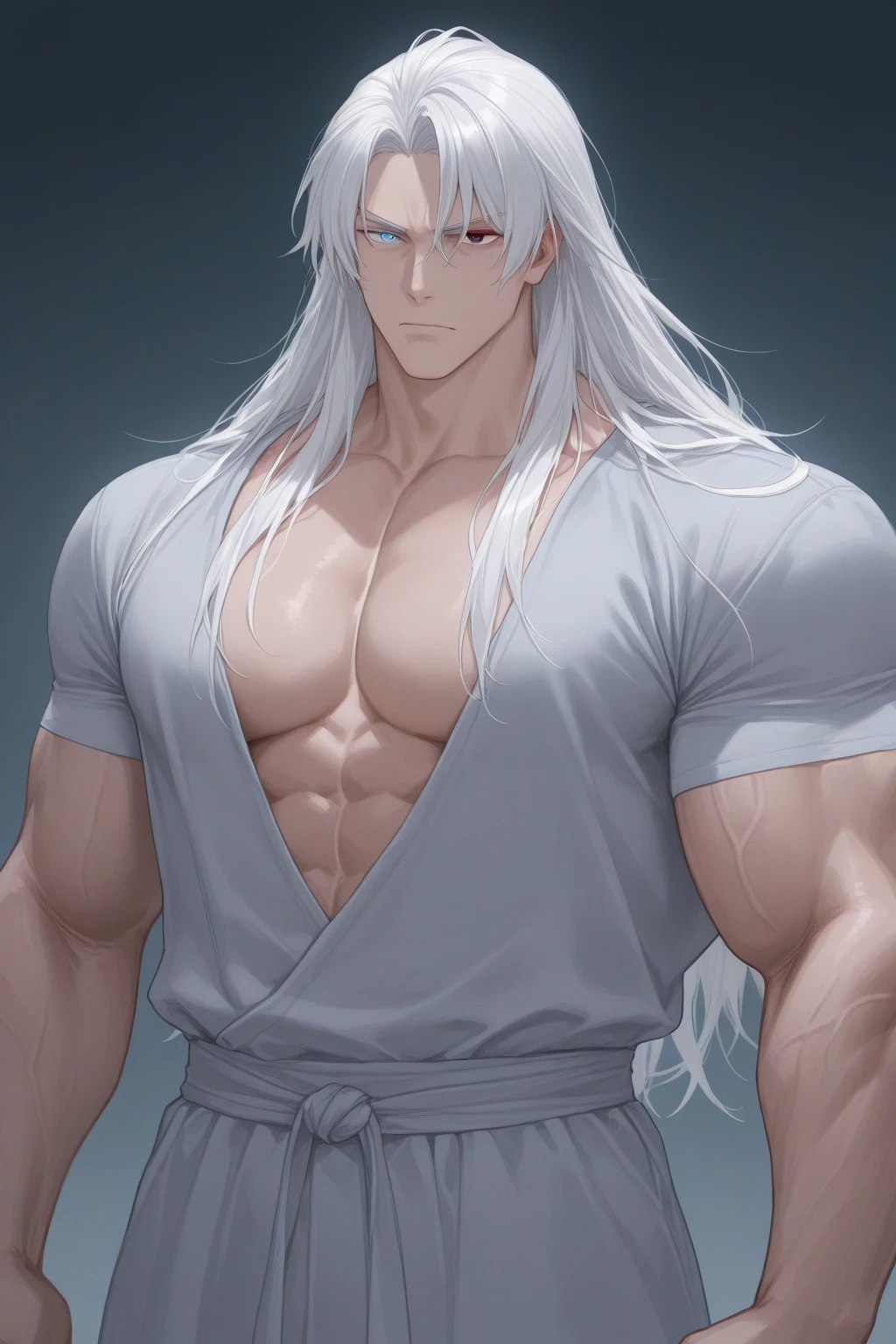 a sexy male ghost who is nearly naked inside of a house with transparent skin and a cute look to his face, looks abit gruffy, has a light beard to him