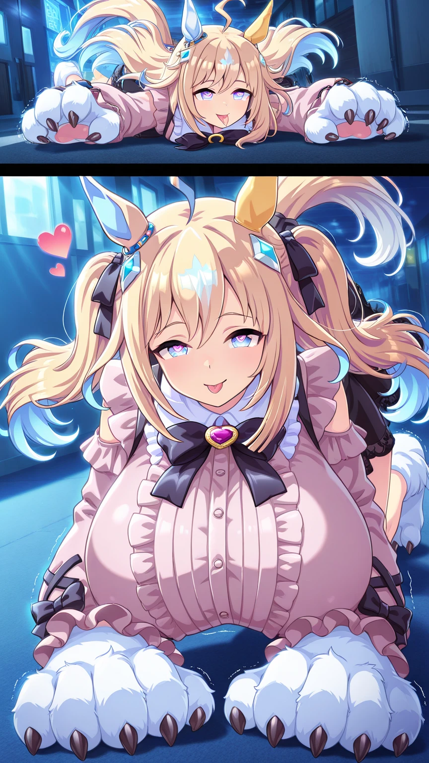 best quality, high resolution, large breasts, blonde hair, blush, embarrassed, cowboy shot, looking at viewer, bowsette, pink lip, (((gigantic breasts)))