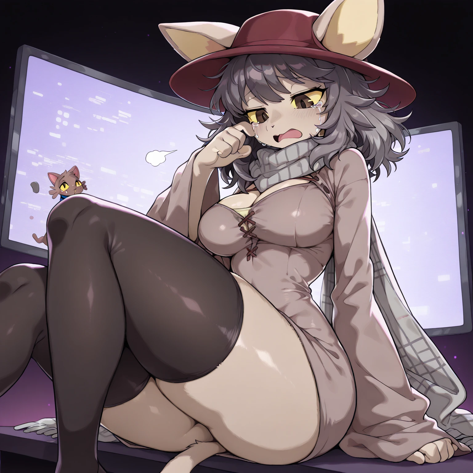 feral cat,cat fur,collar,bell,nude,in the ranch,out of tongue,on all fours,((extra breasts of cat)),((copulating with a feral male cat)),ahegao,((feel her orgasm))