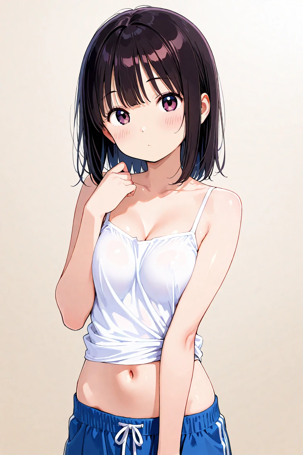 (fullnude Gravure Pose Opening legs Open genitals Underhair on the beds An ultra-high picture quality) thin-waist A slender ribbed skinny limbs beautidful eyes teats cleavage of the breast Beautiful breasts Uterine mouth smil Illustrator