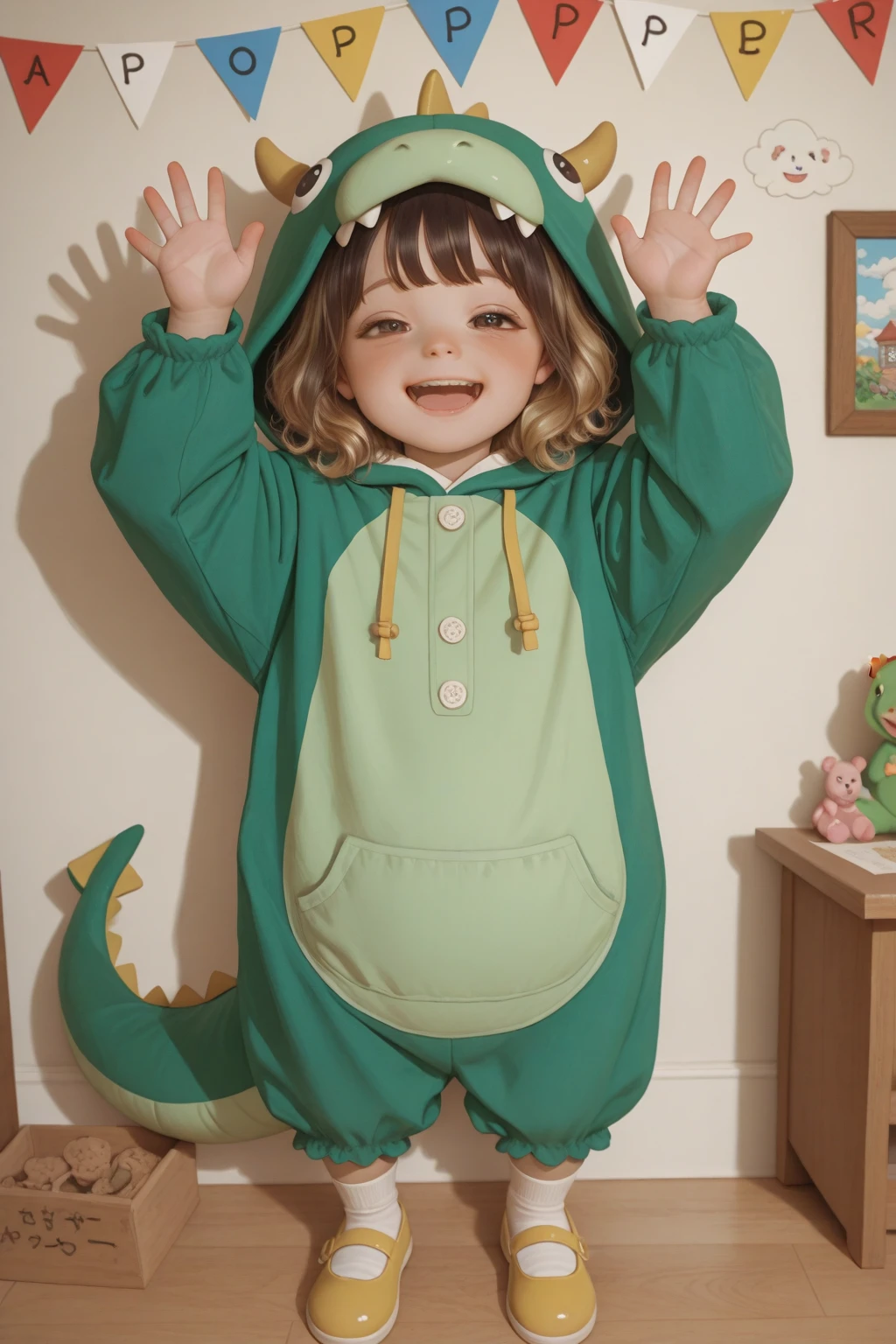 <lora:animal_hood_v1:0.5> animal_hood, costume, ANHD, gleen, (elf:1.5), elf _ear, green reindeer, Christmas,