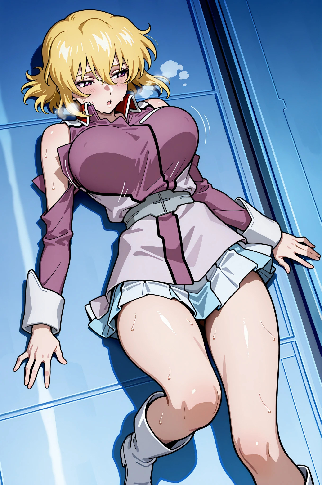 HighestQuali,Highest image quality,8K photography,4 k hd wallpaper,Kizi(C.C.,((Short pink hair:1.3),(sitting on his knees on the bed:1.4),(raised head:1.5),(Detailed depiction of the face((Milk on the face:2),(There is milk under the eyes:2),(There is milk on the nose:2),(There is milk at the top of the mouth:2),(There is milk on the side of the face:2)),Detailed depiction of the face:1.3),(Viscous white liquid:2))),Extreme detail