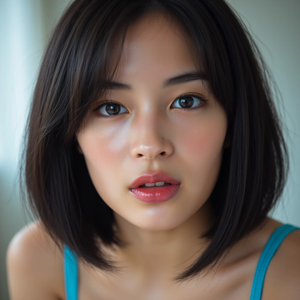 realistic, photo-realistic: Open the aperture wide., professional lighting, Sony A7R4, 50 mm sitting lens. 2 ; Warm light, Southeast Asian Araaf woman with a round face, black hairของเธอเป็นลอนยาว, black hairสวย, black hairธรรมชาติเข้มเป็นพิเศษ, long black hair, The shirt is tight., Looks hot.., Wear simple, tight-fitting clothing.,black eyes,abdominal muscles, (digital painting, HDR, high contrast), best quality, Southeast Asian Araaf woman with a round face, black hairไหล, long black hair, long black hair, black hairยาวปลิวไปตามสายลม, long black hairไหล, เธอมีblack hair, black hair, black hairของเธอเป็นลอนยาว, black hairสวย, black hairธรรมชาติเข้มเป็นพิเศษ, Cindy Avelino, with long black hair ภาพถ่าย, Model with an attractive body, The shirt is tight., Looks hot.., Wear simple, tight-fitting clothing., beautiful female model, Look sexy, It fits the shape deliciously., 