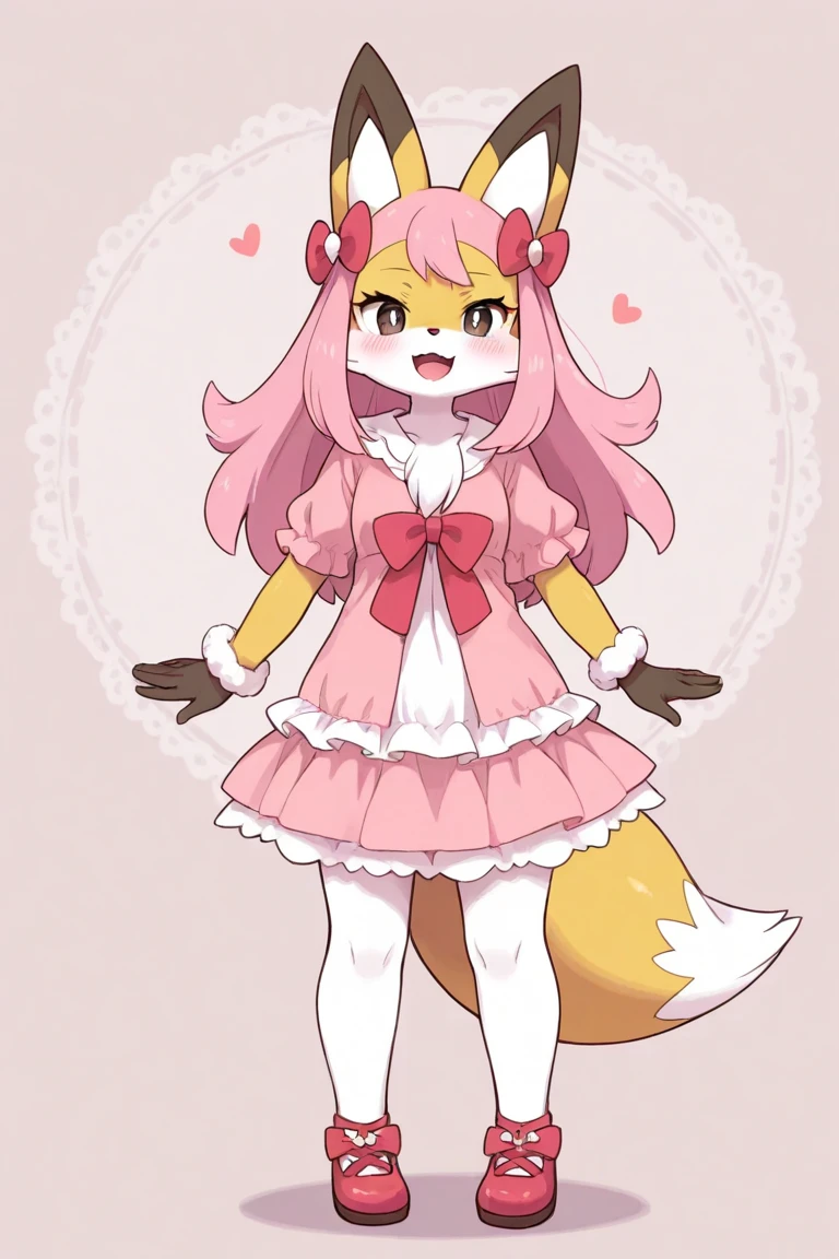 An original character, anthropomorphic, deer, feminine, tall character, wearing a simple outfit, using some accessories, on a beautiful background, cartoon art style "Helluva Boss"