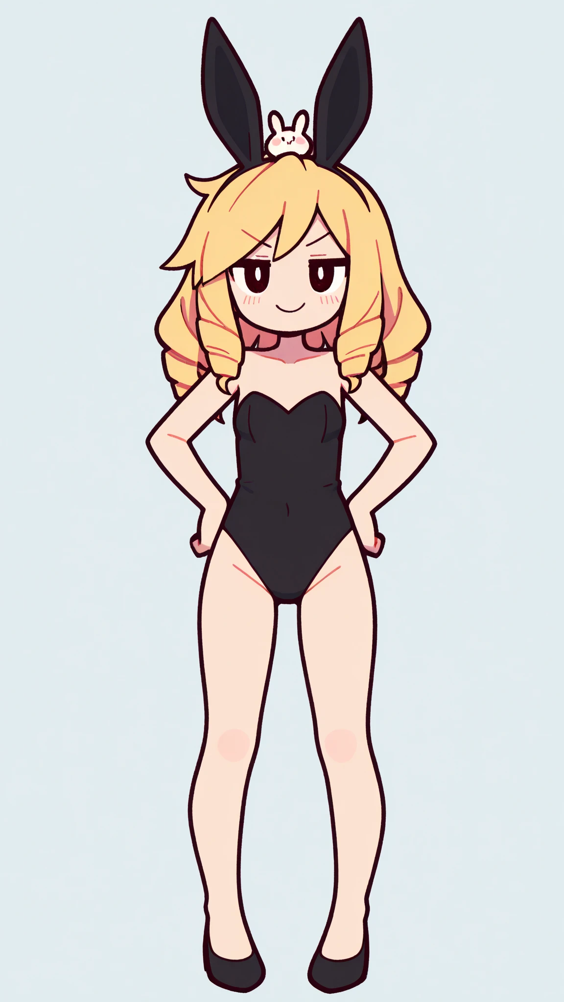 Ghost girl with a thin, sharp face with a flat nose, small eyes and asian features with glasses and Long blonde curly hair
Thin tomboy body type, with small chest, large hips and elegant thin arms and large legs with pronounced thighs
Pink
Dressed in transparent pin up underwear
(((character sheet))) ((various views)) ((front and back) (Face detail) (full body)