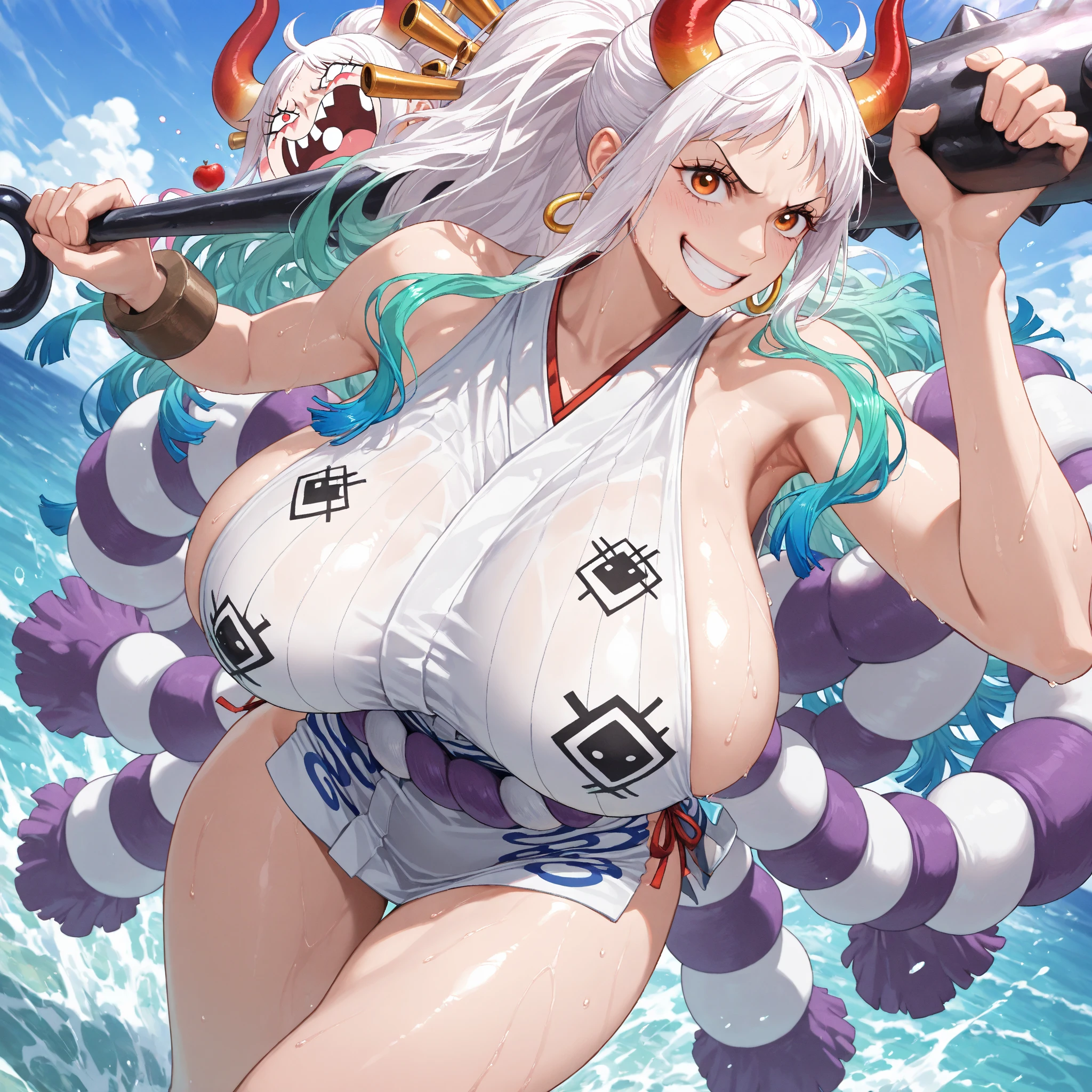 boat、Boat racing、beautiful girl、Camel Toe、Giant tit、Nipple Puffs、Cleavage、Plump、Super big breasts、Super big butt