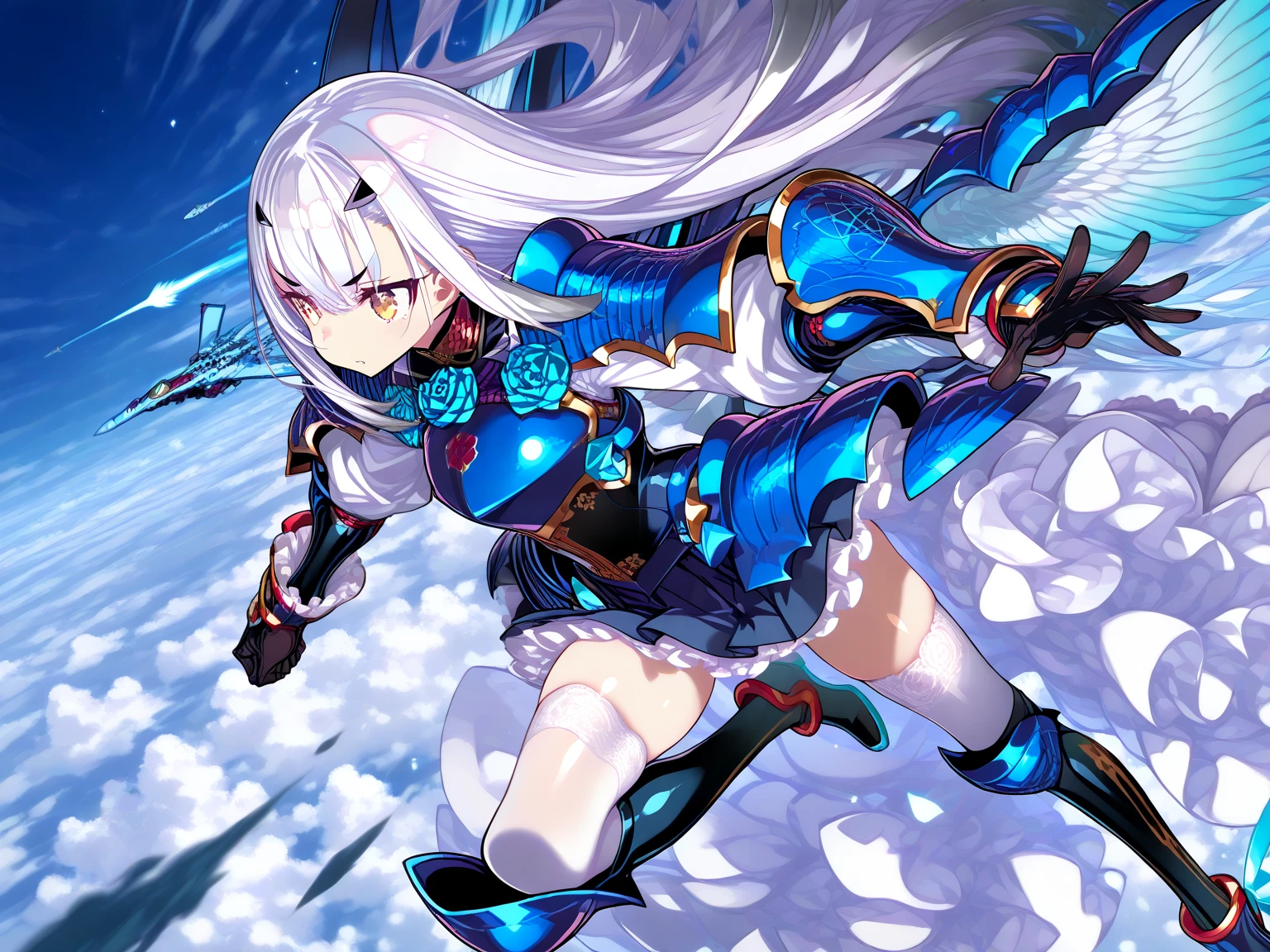 highest quality,sleep on your back in bed，Crab crotch，show me your boots，thigh high boots，leotardチラ見せ，glove，elegant, 1 girl, leotard，body suit，cute, blushed, looking at the viewer, from below, prison，blue eyes, beautiful eyes, beautiful background, particles of light, Light of the sun, dramatic lighting, outside, shiny, realistic, table top, highest quality, Super detailed, get used to it, scenery, beautiful and detailed eyes, thin hair，full body shot，