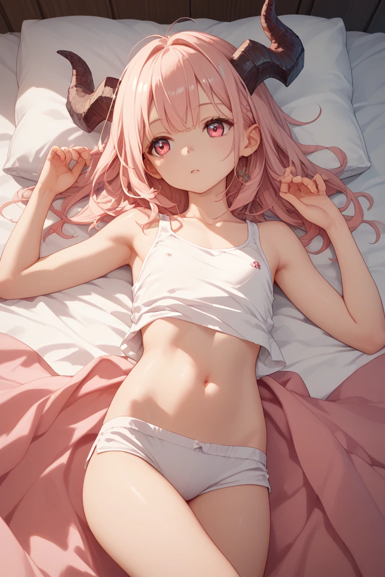 Pink hair bed