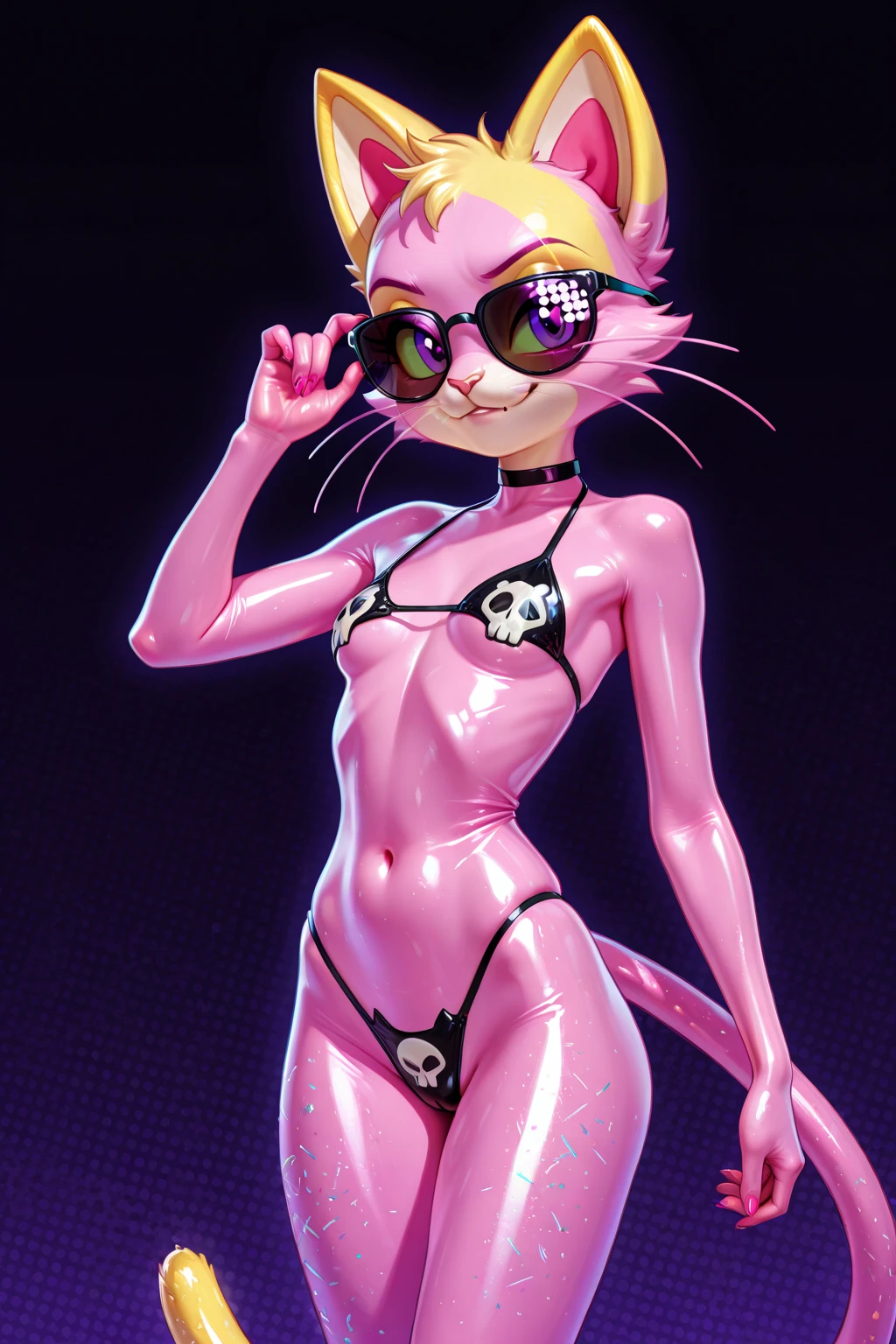 Leopard stripper bikini dancing