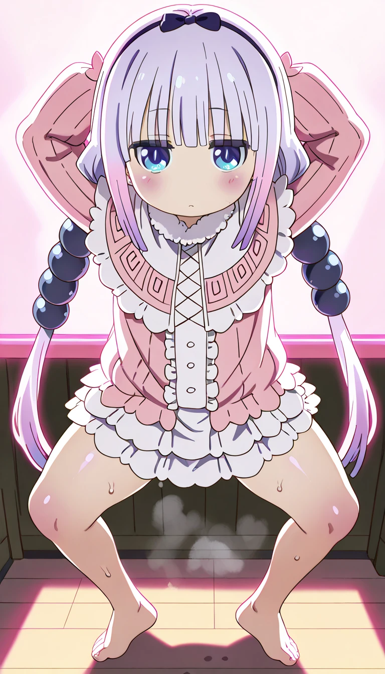 (best quality, masterpiece),full body, 1 girl solo, mine ,nsfw, details, (Light and shadow oxtail , Cute girl posing on pillow ,(Pillow), large pillow,steam, pillow humping,(pillow ride), masturbation, pillow straddling, crotch rub, hump,open mouth , kneeling,(Steaming hot),(pillow), frilled pillow, pink polkadot pillow , hatsune (princess connect), far view, peeing,water, Urine,wetting pillows,Flowing liquid,Detailed Soft Pillow, Splashed liquid,There are water stains on the pillow ,Lots of urine, Lots of liquids