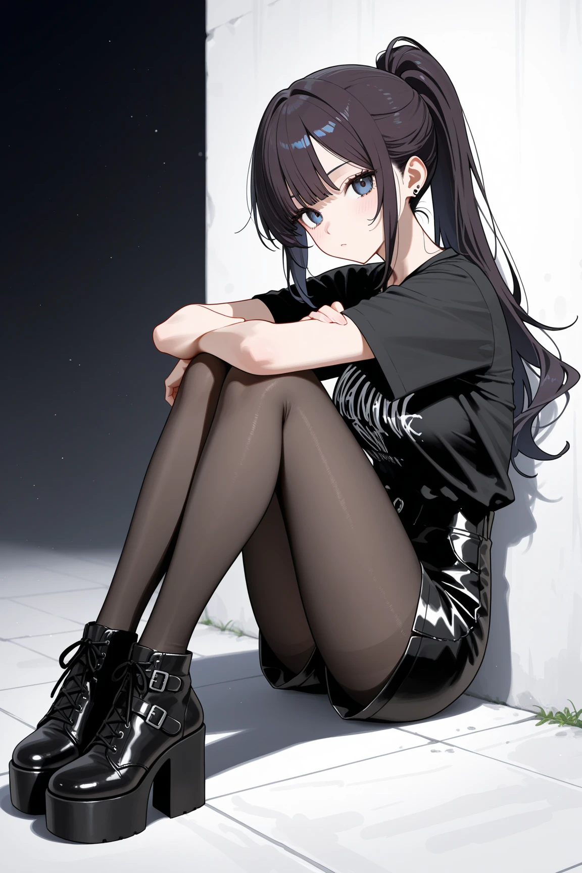 <lora:elisia_valfelto_v0.7:1>
1girl, elisia valfelto, full body,
white background, pose, fashion, oversized clothes, oversized shirt, lying, photo shoot, doc martens, looking at viewer, ankle boots, gothic, pantyhose, brick wall, sitting, hands on own knees,, masterpiece, best quality, highly detailed