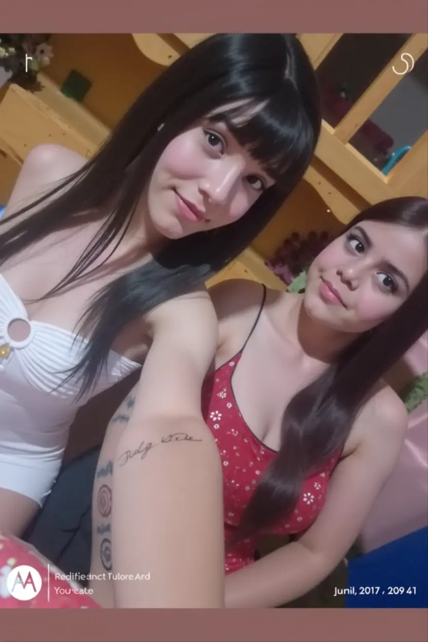 " 2woman, 35 Years Old, Indonesian , Lesbian Scene, Tank Top, big , full body, Curvy body, sharing Passionate hug and eating pussy