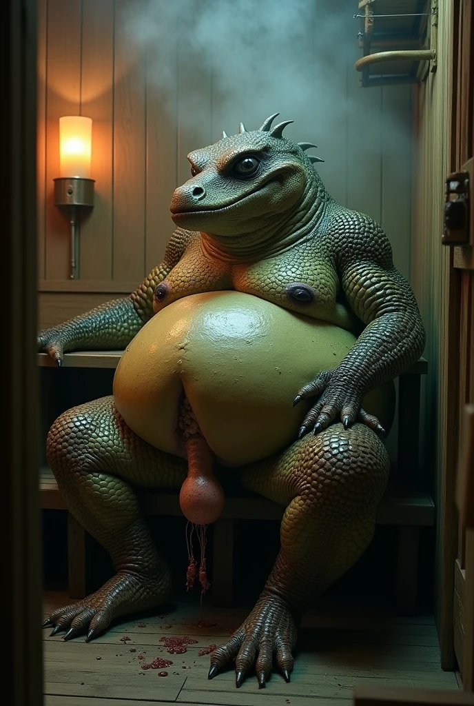 (by Taran Fiddler), (by Chunie), (by Zackary911), Jar Jar Binks, gungan, alien, Star Wars, cantina, sci-fi bar, crowded bar, booth seating, eye stalks, mouth beak, male, naked, flaccid penis, uncut penis, sagging balls, low hanging balls, presenting genitals, wide hips, thick thighs, thick ankles, bottomless, penis nubs, penis spines, penis ridges, multiple penises, diphallism, alien penis, nonhuman penis, blue penis, rubbery skin, smooth skin, sweaty, low light, multicolored lighting