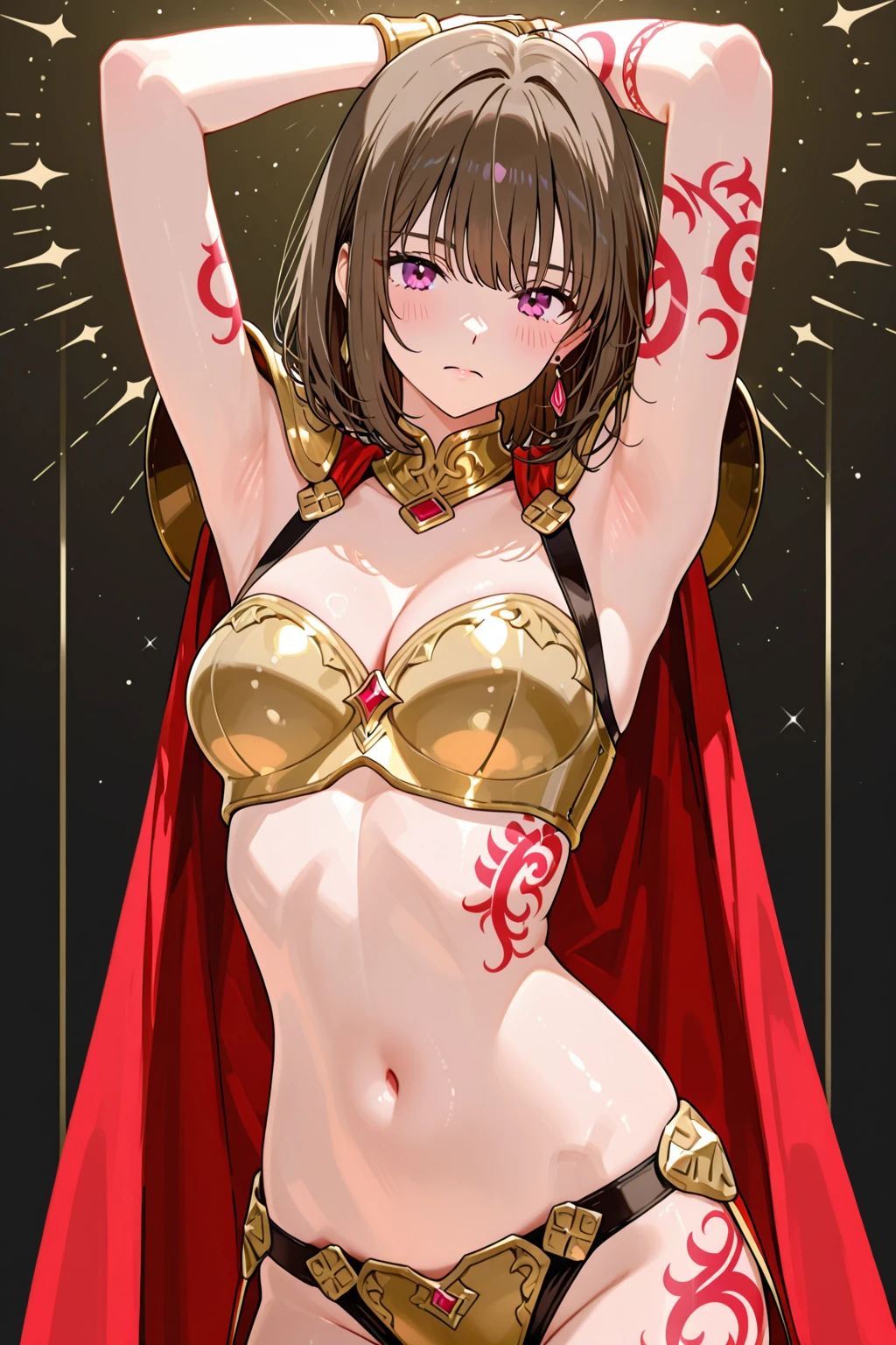 realistic illumination,top Quority,Resolution of 8K,tmasterpiece:1.3,Clear focus:1.2,1个Giant Breast Girl,delicated face,二重まぶた,largeeyes,Sexy expression,Perfect anatomical physique,Beautiful Women with Perfect Figure:1.6,Big breasted 1.7,long and dark brown hair,Bigchest:1.8,Armor,Long knives,magia,exteriors,during night:1.1,1080p,hyper HD,textureskin,super detailing,best qualtiy,high detal,high high quality