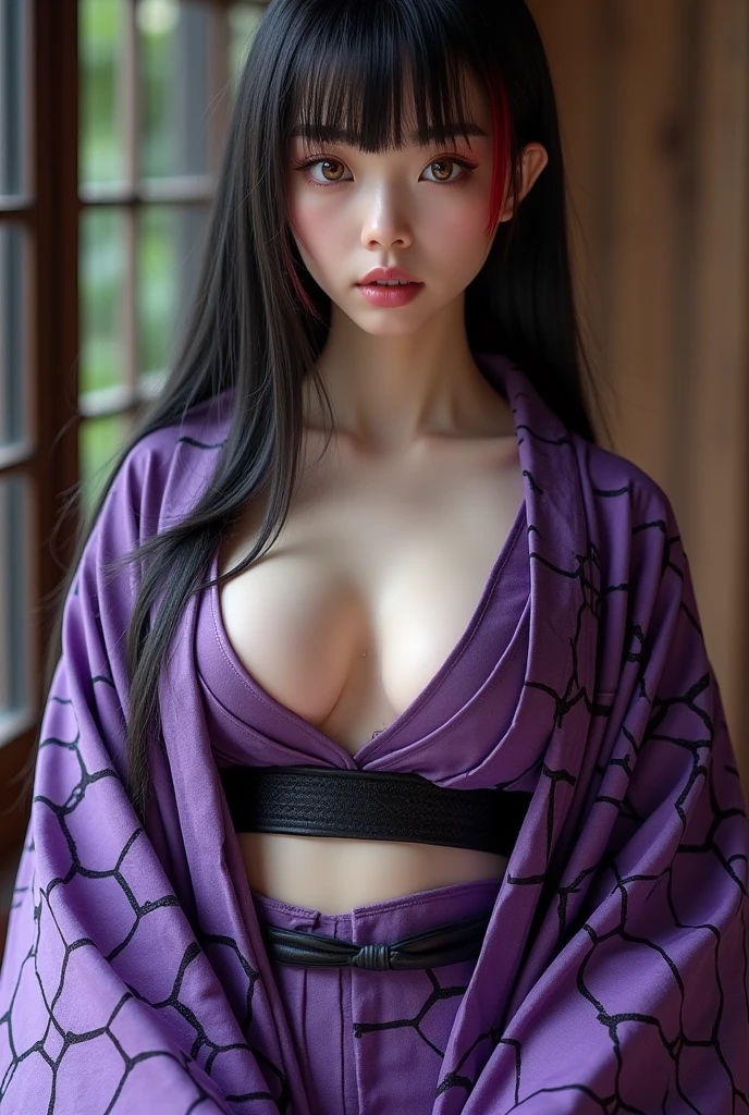 AIBeauty、リアルBeauty、Big Tits、Hot Spring Club、Open-chested yukata、Purple Hair