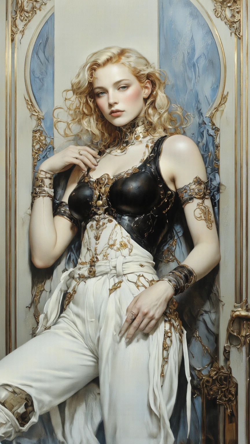 BDSM, nackt, Sklaverei, Bild von Luciano Ventrone feat. Marek Okon unter dem Einfluss von Alberto Seveso, inspired by Albrecht Dürer  , Gewinner des Zbrush Central-Wettbewerbs, Full body portrait in photorealistic style of embodiment of sensuality and desire, Beautiful noble face, Caucasian blonde goddess of sin, Gorgeous female figure, schlanker, Trained body, perfekte brust, Cubby Lippen, Mystischer Hintergrund, Fantasy durchsichtiges Outfit von Jean Paul Gaultier feat. Muccia Prada,  eisblaue Augen, a beautiful crystal decorated, Goddess beautiful body, Meisterwerk, durchsichtig,(Haltung:1.1),dramatische beleuchtung