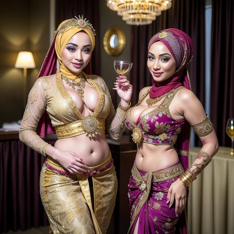 A group of women squirt or squirting on floor (on a Nightclub), (prostitute in the golden tent)). ((The tent dome-shaped)). (((Rent in the Luxury Nightclub, masterpiece))), (((A group of gorgeous models HIJAB Malay star))), A group of gorgeous models HIJAB Malay prostitute:1.3,HIJAB 3 malay girls:1.3, HIJAB Malay star beauties as Prostitute, shy, medium portrait shot , watery eyes , pink glowing particle, (((Setting: beautiful nightclub at background))), proportional body, (((full naked unclothed:1.3))) (full body shot:1.3), (a group prostitute girls:1.3), (a group Malay girls:1.3), (a group Malay beauties Prostitute:1.3), (slim slender fit-muscled body:1.3), (big smile), (shot sleeve) , ((big breast, Gigantic Breast:1.45)), (slim slender fit-muscled body:1.3), ((hairy pubic area:1.4)), ((hairy armpit)), ((looking at viewer)), ((Beautiful hair style, beautiful hair Virginia )) Malay beautietremely beautiful face, sexy lips, beautiful red lips, Clear eyes, beautiful eyeig green eyes), pretty girl, face forward, intricate detail face, ((ultra detailed skin)) (skin texture, film grain), Detailed beautiful face, natural tpose, natural facial expression, (((Straight breasts))),Beautiful and detailed body and face, Super vista, White skin of the, vivd colour,🔥8k, masterpiece, RAW photo, best quality, (18k detail:1.2), photorealistic, extremely detailed CG unity 8k wallpaper, Depth of field, Cinematic Light, Lens Flare, Ray tracing, in the dark, deep shadow, earrings, bracelets, necklace, clear eyes, makeup, rich colors, gold silver, earrings, necklace, bracelets, (((Collar: {Shackles, BDSM, Slave, Rubber, NSFW}))) ((Best Quality, 8K, Masterpiece: 1.3)), valuables, cow girl position, 8k, 16k, cheerfully and happy, clear sky, analog style, cinematic light, sidelighting, ultra high resolution, (((a group of girls wearing MODERN HIJAB STYLE))) a group MILF prostitute,