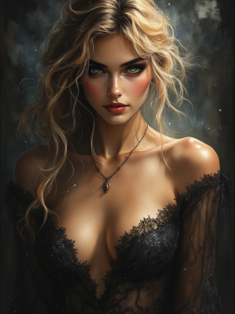 (Intricately detailed photo),(Ultra-realistic最high quality),(photorealistic),(sharp focus),(highest resolution),(the most absurd quality),(masterpiece), Official art、upperbody shot、actionpose, (Increase quality:1.2), (best quality real texture skin:1.35),(perfect proportions),(anatomically correct),(perfect female body),((slim,slim-muscled body:1.24)), ((light blonde short hair, Intricately detailed:1.44)), (Super beautiful face),(realistic face),(highly detailed face),absurd(ultra detailed eyes),(tired and sleepy and satisfied:0.0), eye with a digital rendering, perfect round eyes,((finely detailed White pupils)),detailed lips:1.5, (realistic eyes),(Eyes deep_black_color:1.4),BREAK,detailed lips:1.3, pink_lipstick:1.25, perfect silver_eyeshadows:1.22, (Detailed nose), full bodyesbian,