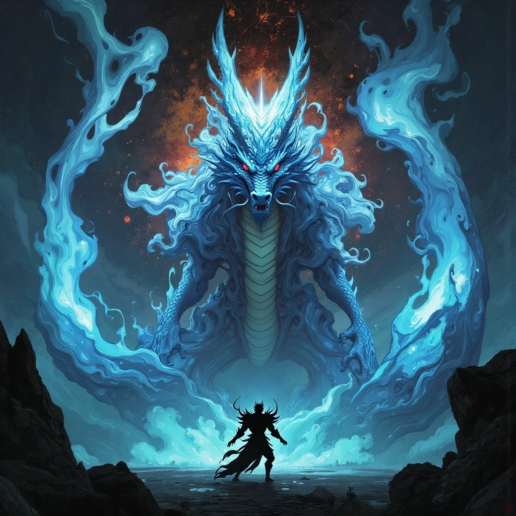 Magic World. Design a mythical creatures that have never been seen before. Your artwork should showcase the unique features and characteristics of these creatures, with a color palette and texture that bring it to life.