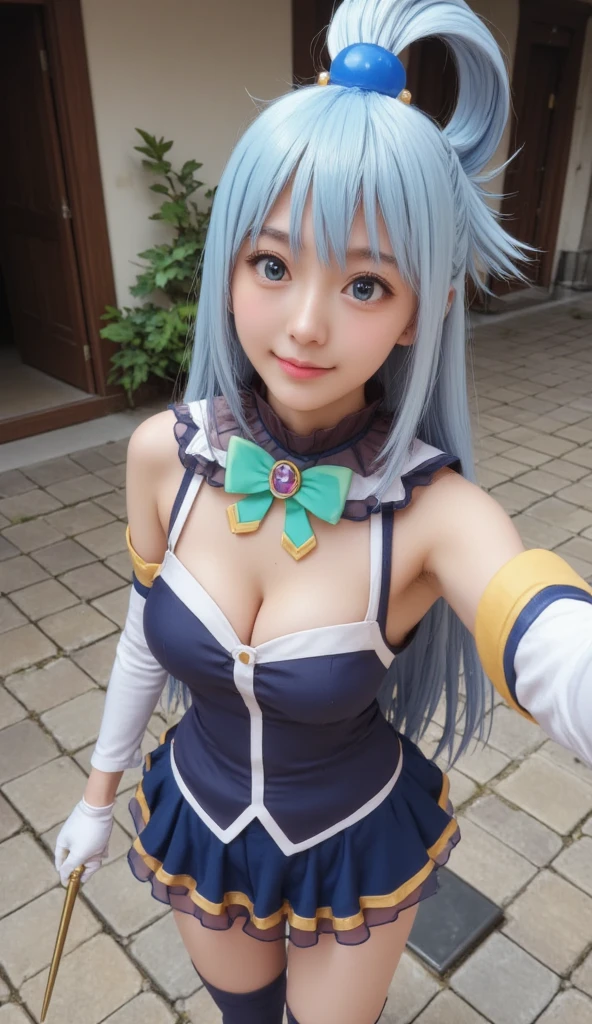 Usada Pekora, Animal ears, Blue hair, braid, carrot Hair Ornament, food-themed Hair Ornament, Hair Ornament, multicolored hair, Rabbit ears, twin braids, Twin-tailed, Two-tone hair,A smile,swim wears