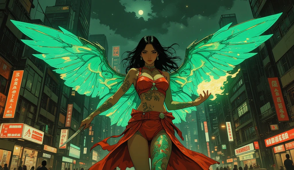 (high quality, best rendering), (beautiful girl), Harpy, beastman, wild