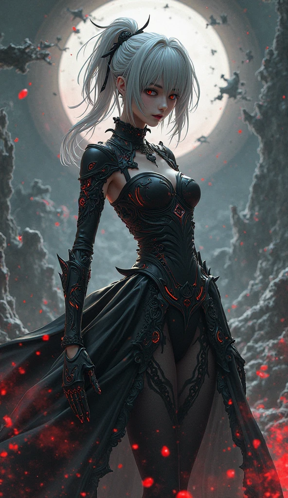 The words "INFINITY" written in large letters at the bottom of the screen, A girl wielding a huge scythe, a scythe larger than her body, ((masterpiece, highest quality, Highest image quality, High resolution, photorealistic, Raw photo, 8K)), ((Extremely detailed CG unified 8k wallpaper)), (huge stunning goddess shot, very hot and sexy, jaw-dropping beauty, perfect proportions, beautiful body, slim body beauty:1.4), A girl wielding a huge scythe, movie poster, (a huge scythe:1.5),