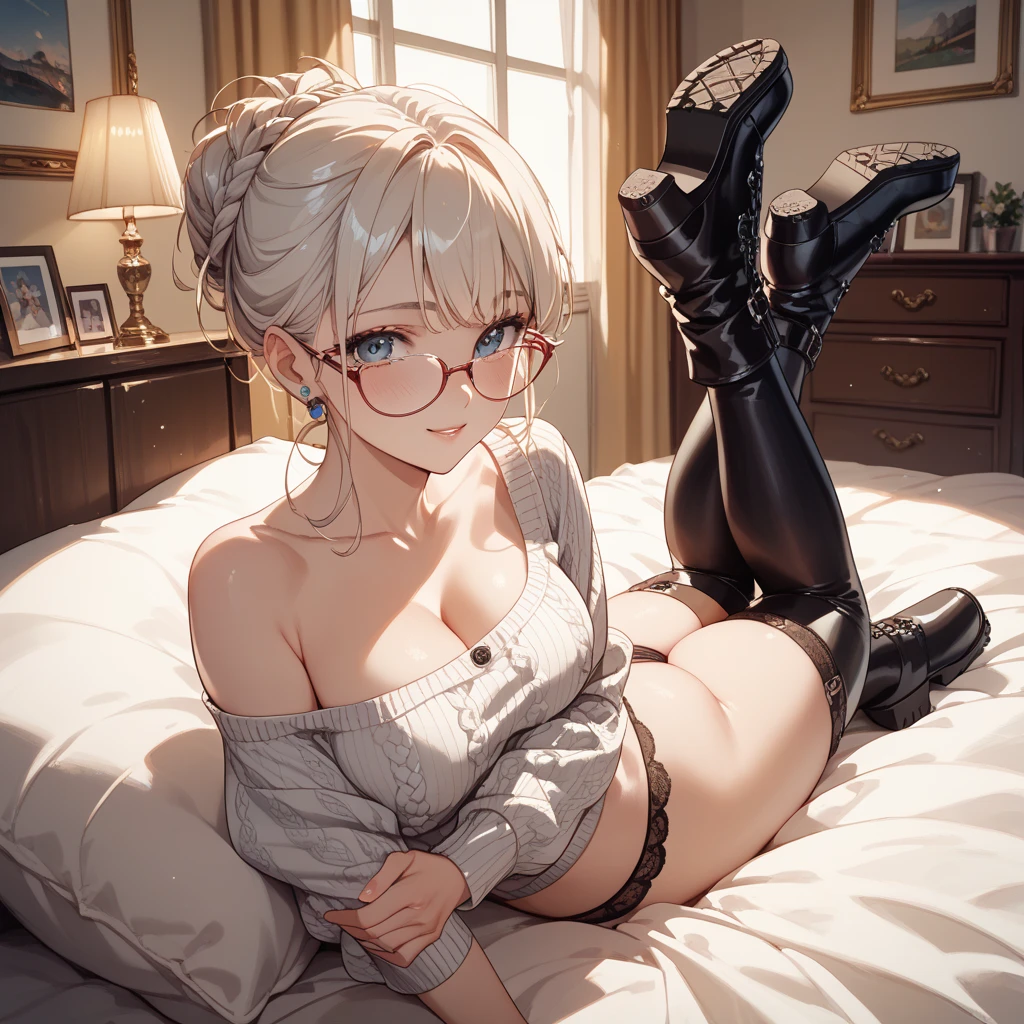 NICE,unparalleled beautiful girl,tteens detailed cute shot, pretty cool and beautiful cute face,super detailed NICE cute face, nice body, beautiful teeth, twintails, (FGO, Arknight, winter , moesode sweater. mini skirt),(erotic, sexy, upper eyes, spread legs), shiny skin,
perfect face, cute and symmetrical face, natural side lighting, movie lighting,
sitting chair,(glare shyly,detailed blush emotional expression of recieved ashamed love prank),(truth feeling),(legwear),1girl,8k,best quality,cg,(unparalleled masterpiece),ultra high res,hyper quality, extremely detailed, (high saturation),full color, super detailed skin, beautiful detailed eyes, extremely detailed face, approaching perfection, smooth, unparalleled best beautiful painting, golden ratio best illustration, various hair style, unparalleled best drawing, show me your best performance, do your best!, (from below), (NICE! show me you what you want to show me!, give me your feeling for me),wonderful amazing cute detailed expression of my sweet girl NICE,good anatomy beautiful face,engagement,
absurdres, absolutely resolution, incredibly absurdres, highres, ultra detailed, official art, unity 8k wallpaper, unparalleled masterpiece best quality story work. realistic cute anime. Lively and realistic characters. lively and detailed Anime.
