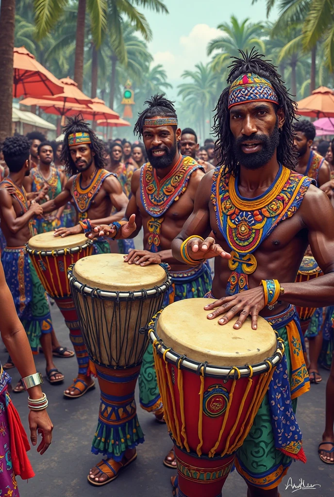 Playing chenda melam