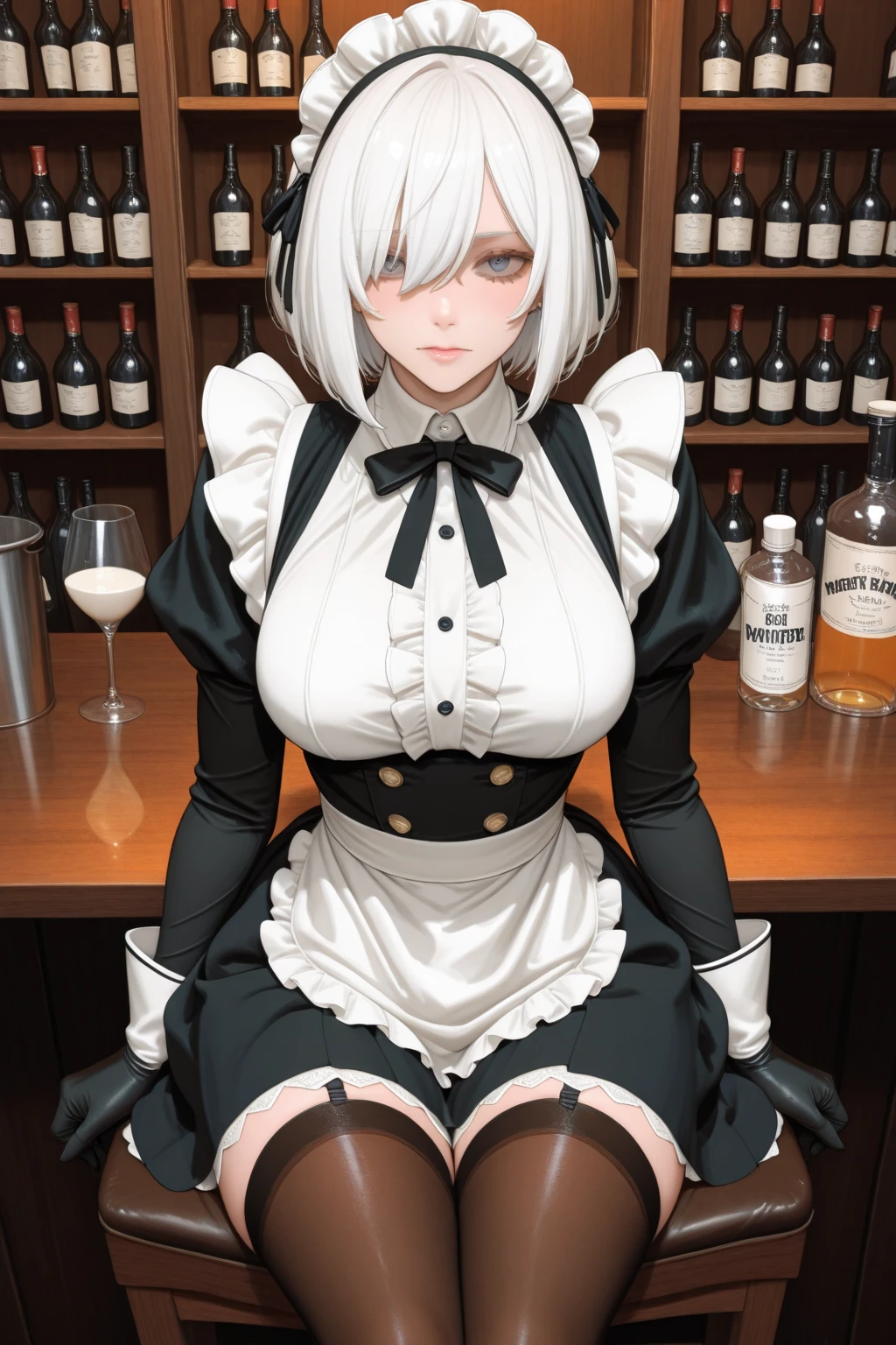 Highly detailed, High Quality, Masterpiece, beautiful, 1girl, solo, tessia, <lora:Char_Elf_TessiaEralith:0.7>, bunny_girl, thighband pantyhose, animal ears, fake animal ears, <lora:Outfit_BunnyGirls:0.9>, sitting, table, seductive smile, blush,