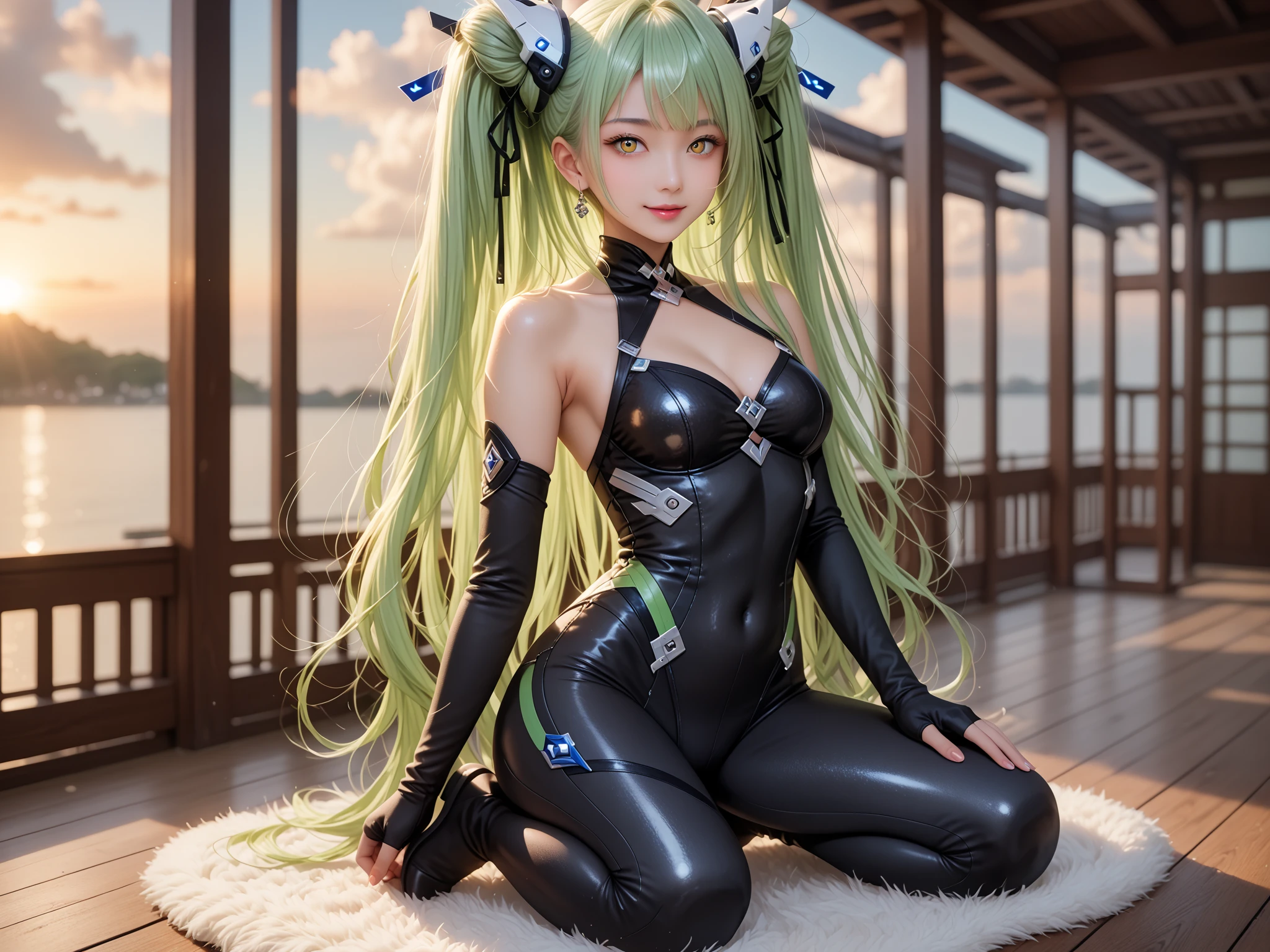 finely detailed beautiful eyes and detailed face, detailed, high resolution illustration, high quality, colorful, masterpiece, best quality, 8k resolution, <lora:meloetta-10:0.7>, white skin, green hair, blue eyes, musical note, microphone, black dress, a music note-shaped headset with a microphone, Pokemon, meloetta, meloettta, meloetta \(aria\), <lora:koreandolllikenessV20_v20:0.66>