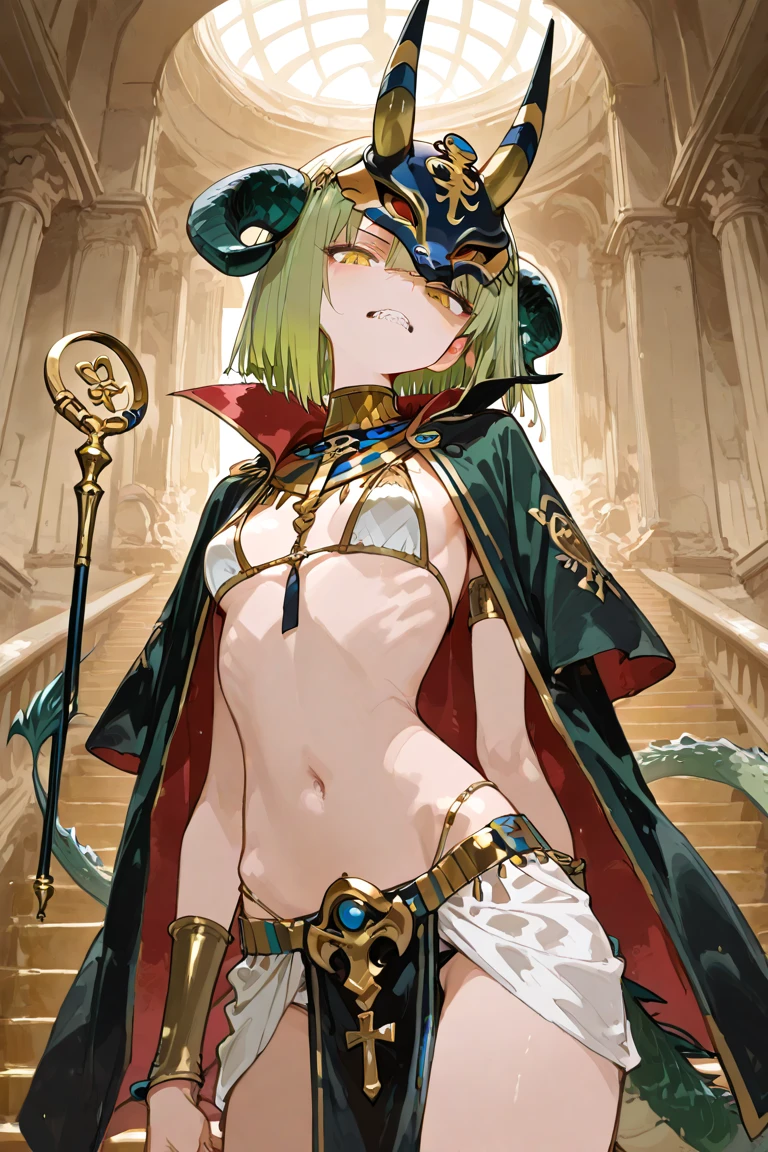 (masterpiece), (High resolution), (super delicate),,(Horror elements), cyberpunk fashion,Cute Core Clown、Skull Accessories、((Alphonse Mucha 1.5))yellow green hair、
