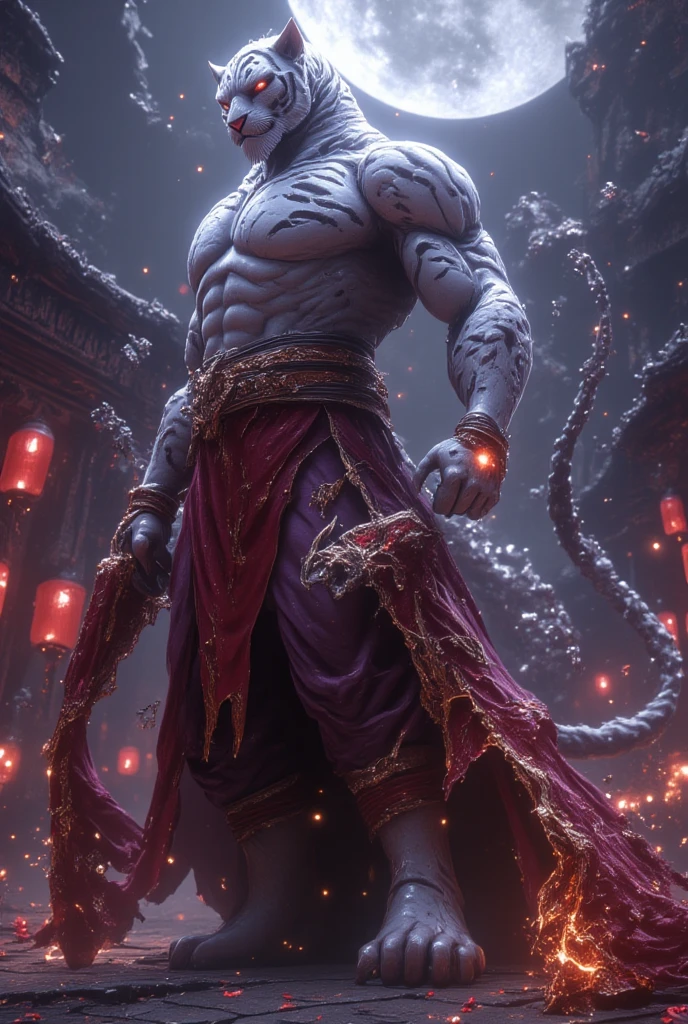 ,masterpiece, best quality,8k, ultra highres,As night fell,A bright moon hangs over the sky,Dye the surroundings with a silver glow。Deep in the mountains, inside an ancient temple,Candlelight flickering,A terrifying face is reflected:The evil Monkey King。He was dressed in a black robe,Long flying hair danced on his shoulders like a black snake。A pair of blood-red eyes flashed with a cold light,A mantra is whispered in the mouth。With the sound of his incantation,The whole room was enveloped by a dark force,The Buddha statues in the hall fell apart,The dojo is filled with a suffocating evil aura。
The Monkey King was suspended in the air,reaching out her hands,The dark power gathered in his palm。sudden,A whirlwind rolled up,The furious wind tore the contents of the room to shreds,The sweeping debris cut through the air in amazing arcs。The corner of Sun Wukong's mouth hooked a sinister smile,Recite the mantra,The dark energy condensed into a huge black dragon,Roared and swept in all directions。
The black dragon churned out,Endless darkness covers the entire valley。The dragon scales flashed with a strange purple light,Its body is like a giant python in the sky,Open your mouth,Billowing black smoke poured out。Black smoke spreads,Devour all life,The trees in the mountains and forests are dying,Flowers and plants are eroded。Several flowing water-like deep blue thunderbolts burst out from the black dragon's body,Tear the sky,Illuminates the entire valley。The terrifying energy fluctuations made the creatures in heaven and earth tremble,It was as if the world was coming to an end。