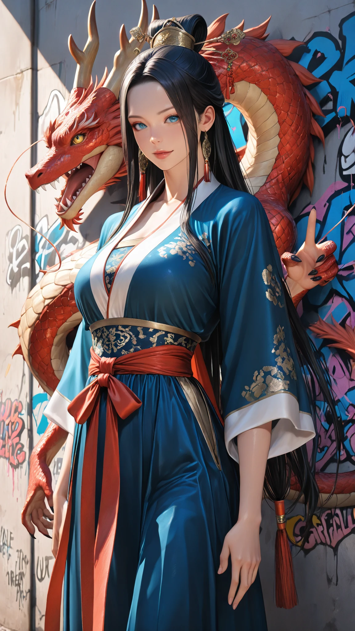 a woman with a sword and a snake in her hand, artgerm and rossdraws, extremely detailed artgerm, wlop and rossdraws, rossdraws and jazza, in style of artgerm, artgerm detailed, range murata and artgerm, inspired by Masamune Shirow, style artgerm, style of artgerm