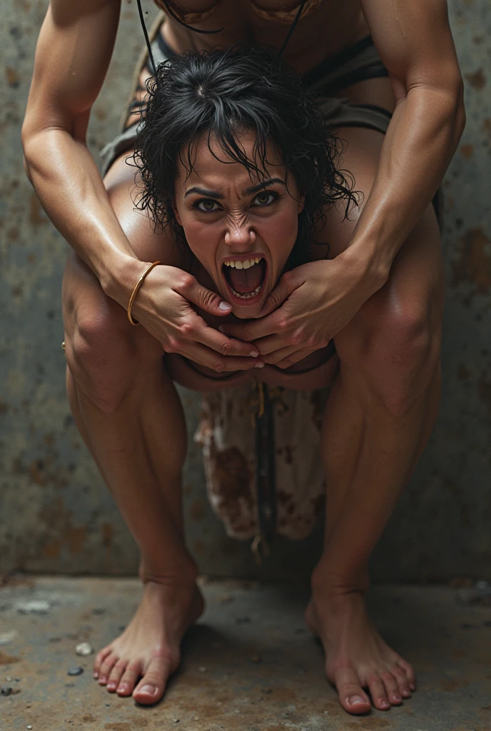 (masterpiece, Highest quality:1.2)、、(Squat)、(Leaning forward)、(good)、(Sex:1.3)、(Eyes half closed)、(Big tears)、(Lots of drool:1.3)、The body shakes violently、((Hasselblad Photos))、[:(Detailed face:1.2):0.2]、