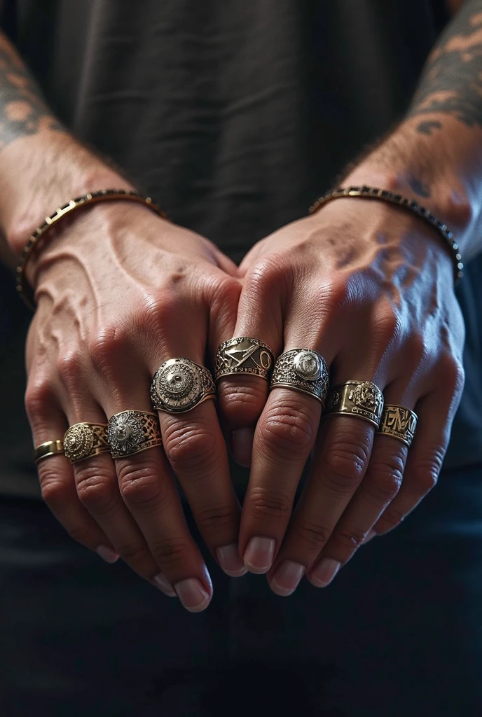 Gold cuffs and rings --auto --s2