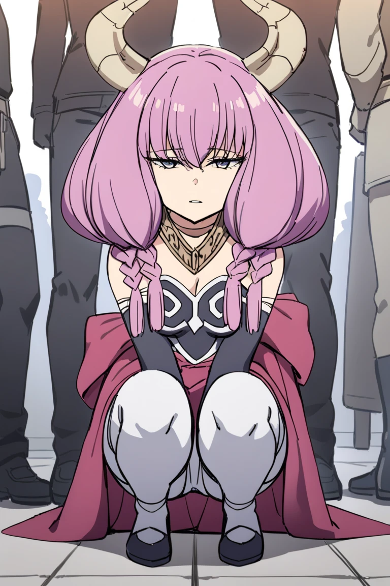 NSFW:1.6,Sex,(((One boy,One girl,Sex,return,vagina:1.4))),One boy in,  Long Hair, (Purple eyes:1.1), Purple Hair, Braiding, horn, twin Braidings, smile,
Breaking Naked, Knee socks, gloves, choker, black gloves, elbow gloves, Magical girl,Skin Shine、
壊す looking at viewer,(masterpiece:1.2), Highest quality, High resolution, unity 8k wallpaper, (figure:0.8), (Beautiful attention to detail:1.6), Highly detailed face, Perfect lighting, 非常にDetailed CG, (Perfect hands, Perfect Anatomy),  ,Looking at the audience ,masterpiece ,8k unity wallpaper,Anime key visual,Highest quality, High resolution, unity 8k wallpaper, (shape:0.8), Highly detailed face,Highly detailed eyes,Glowing Eyes , Shiny skin,Fine skin,White skin,dense skin,Detailed Hair,Very elaborate legs,Perfect lighting, Detailed CG, (Perfect hands, Perfect Anatomy),High resolution,Anime key visual,Kyoto Animation,(Detailed wear ),Thin limbs, Delicate curves, Graceful Hands, Small feet,shape:0.8, ,