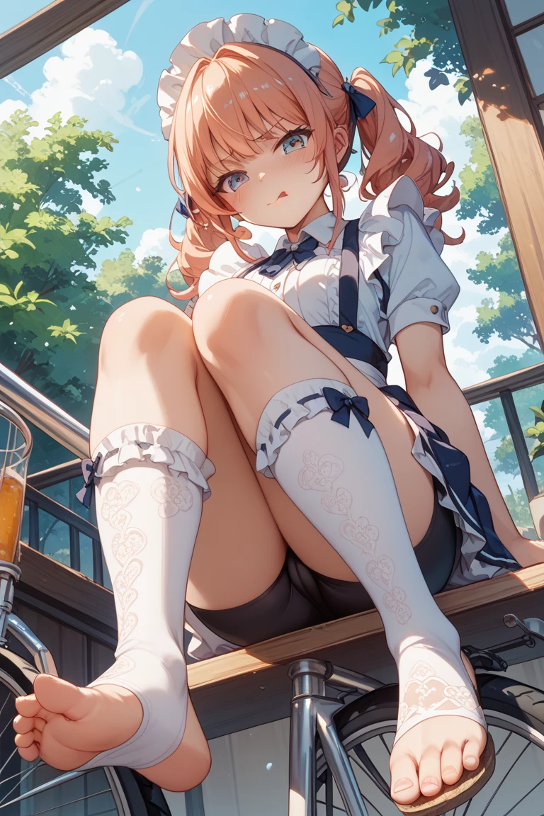 , Skirt flip, real cotton panties, Get wet