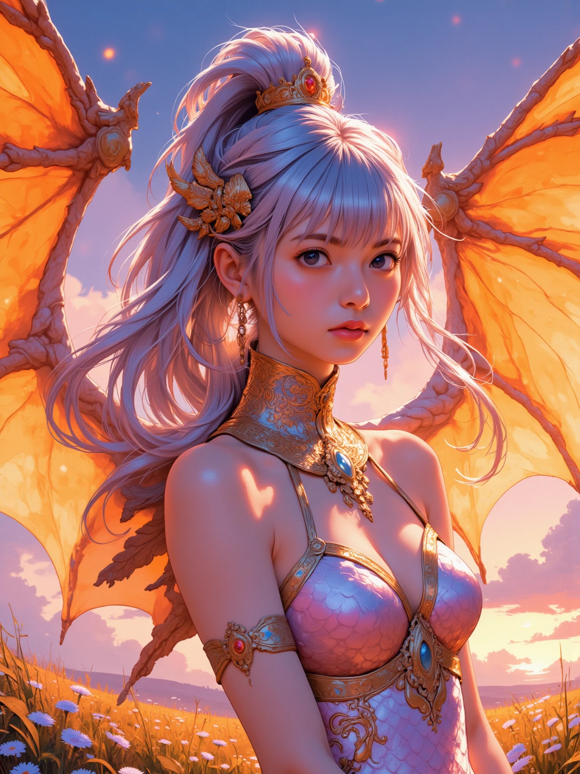 ((highest quality)), ((master piece)), (Super detailed:1.4),(32k images),(ultra high detailed breasts),best anime,sharpness,The best wallpapers,amazing depiction,golden ratio, Wind manipulation:1.5,Manipulation of light,(Perfect anatomy without destruction),(Accurate and detailed beautiful eyes,glossy eyes),(shiny hair:1.1,),(her face looks delicate and beautiful. her skin looks delicate and beautiful.),(Expressionless:1.2),slim body,slim belly, pink hair, tassel pigtails、white t-shirt、thin waist,belly button,The detailed breasts, detailed breasts, ((pointed nipples))、The shining white costume is divine々New,gemstone),full moon:1.1, Backgrounds with depth:1.3,hair ornaments,Starry sky, ((I&#39;m taking a photo from the front))