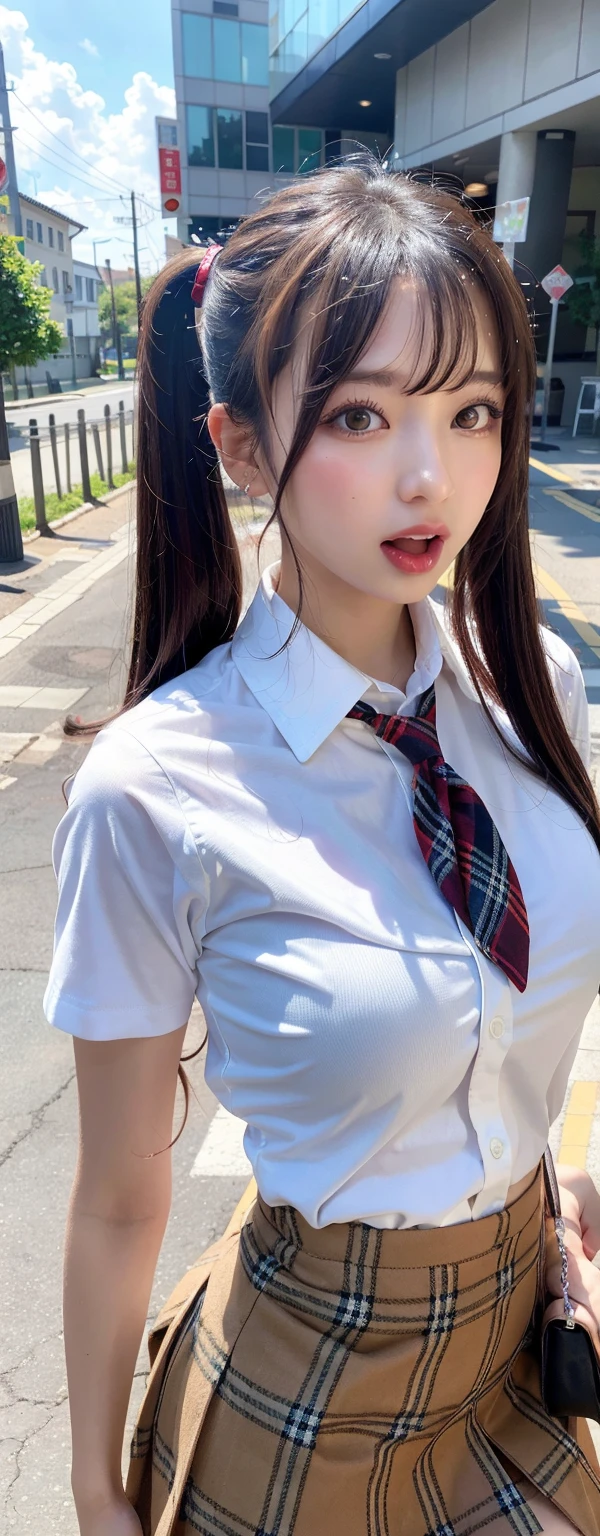 Browsing Caution,(Ultra-fine illustrations,8k CG wallpaper,Highest quality,Very detailed,Ultra-high resolution,Best aesthetics),(Cowboy Shot,from the front),(15 years,beautiful girl,pretty girl、K-POPアイドル),(ponytail:1.2), (Beautiful light brown hair:1.2), (Shiny Hair:1.2), (school uniform:1.4),(Open clothes), (Glowing Skin:1.4), (pubic hair:1.4), (bangs), (Large Breasts), (Sweat:1.4),(Orgasm Facial), (Things to do), (blush), (Open your mouth),(Close one eye),(Stick your tongue out),(Deep Blessings),(Vagina Penis:1.4), (male), Heterosexual, (女の子はmaleにまたがって座る:1.4),  (Girl with legs spread:1.4), (Intense sex:1.7), (Ejaculate:1.2), Uninhabited island, Beach, Outdoor, Midsummer, sunny,((Perfect body))