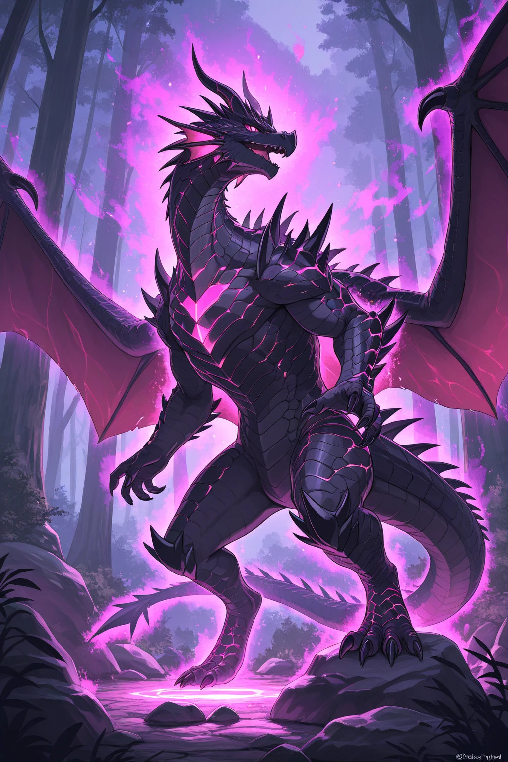 (best quality,ultra-detailed,realistic:1.37),anime,scorpion-themed,poisonous aura,girl with dragon-like features,long scorpion tail,sharp pincers,fiery red eyes,vibrant colors,stylized art style,dangerous atmosphere,glowing venomous stinger,brilliantly colored scales,hauntingly beautiful,menacing presence,shadows and highlights that enhance the mood,futuristic setting,dynamic pose,sinister energy,action-packed,exquisite attention to detail