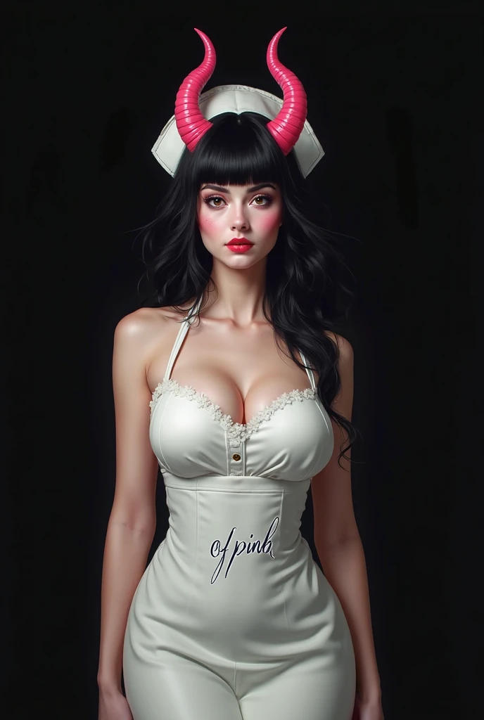 2 heads,Photo of a 50-year-old woman with brown hair, a captivating gaze, Brown eyes, Wrinkles on her face, Black pantyhose,Black High Heel Boots,she wears very sexy white underwear、、Revealing her large sagging breasts, Light makeup and red lips. 32K