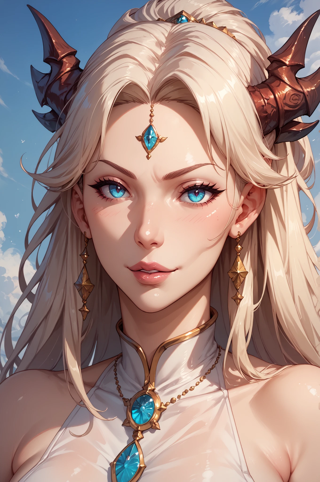 a close up of a 4 girls  ,blonde hair , big booobs ,  shadowbringers cinematic, 4 k detail fantasy, a beautiful fantasy empress, game cg, xianxia fantasy, xianxia hero, 2. 5 d cgi anime fantasy artwork, cinematic goddess close shot, ruan jia and artgerm, wow 4 k detail fantasy, hyperdetailed fantasy character