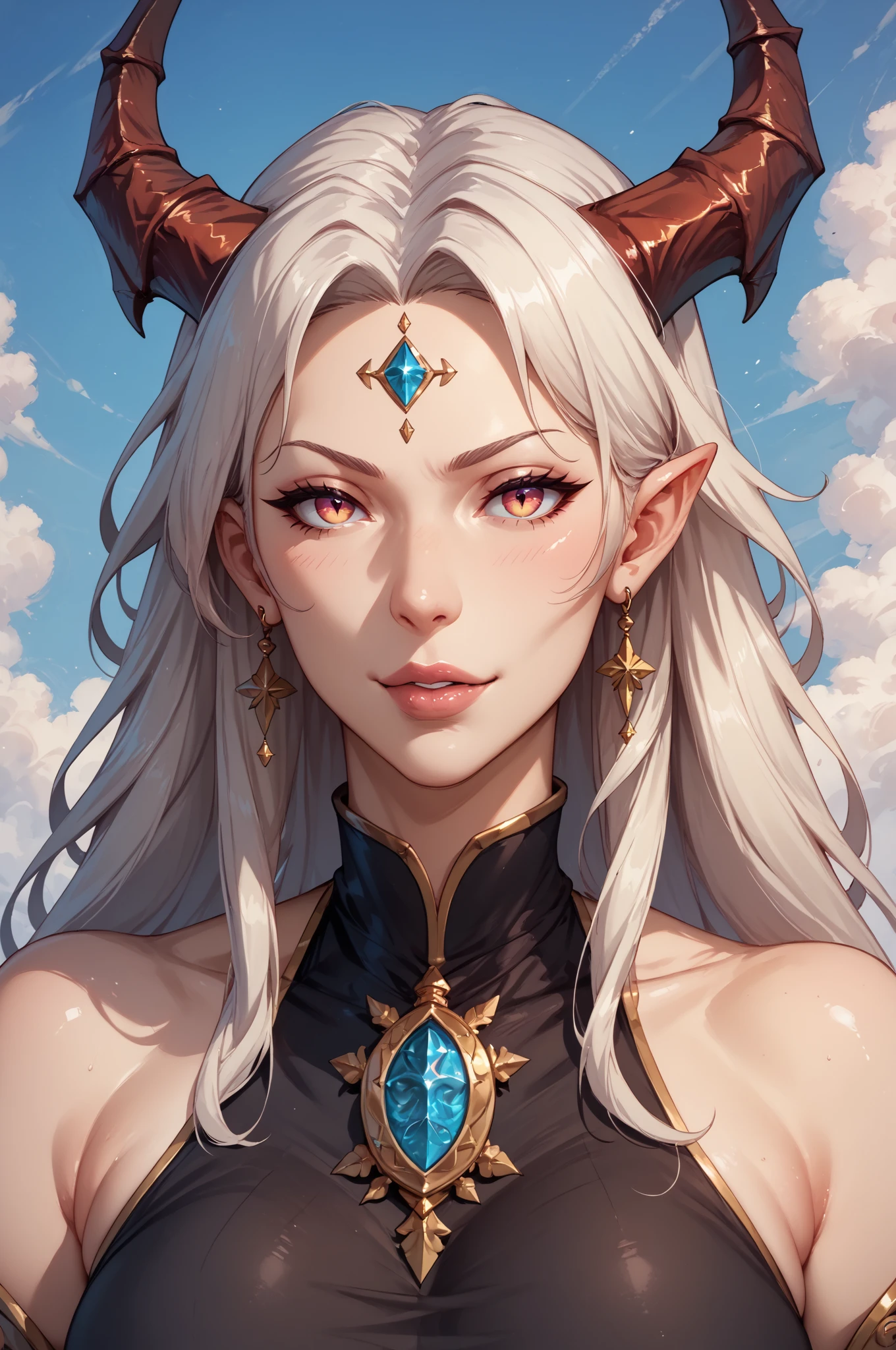 (masterpiece, best quality), intricate details, God, pale skin, long white hair, golden eyes, beautiful, femboy, androgynous, bottomheavy, gigantic ass, hyper thighs, heavenly background, clouds, rays of light, white robes, facing viewer, staring seductively